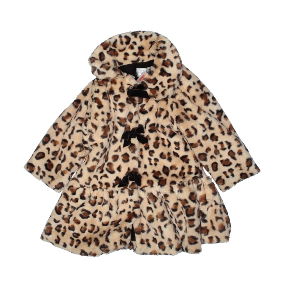 Leopard Print Faux Fur Coat